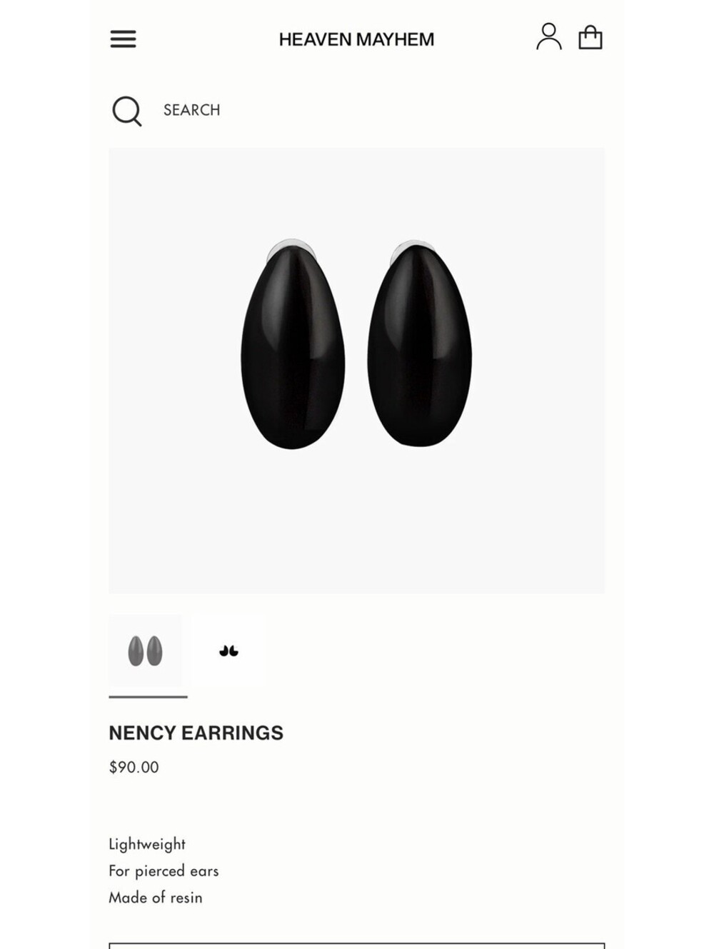 Heaven Mayhem Nency Earrings In Black $90 Revolve